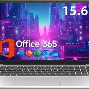 15.6 Inch Laptop with Office 365, 4GB RAM, 128GB Storage Expandable 1TB, 5205U Processor, HD Display, Windows 11 Laptops Computer, Wi-Fi 5, BT4.2, Numpad, Type-C, for Business and Students.