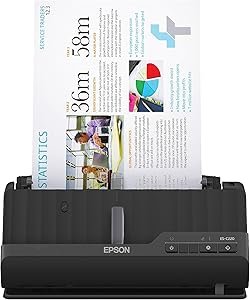 Epson Workforce ES-C220 Compact Desktop Document Scanner with 2-Sided Scanning and Auto Document Feeder (ADF) for PC and Mac