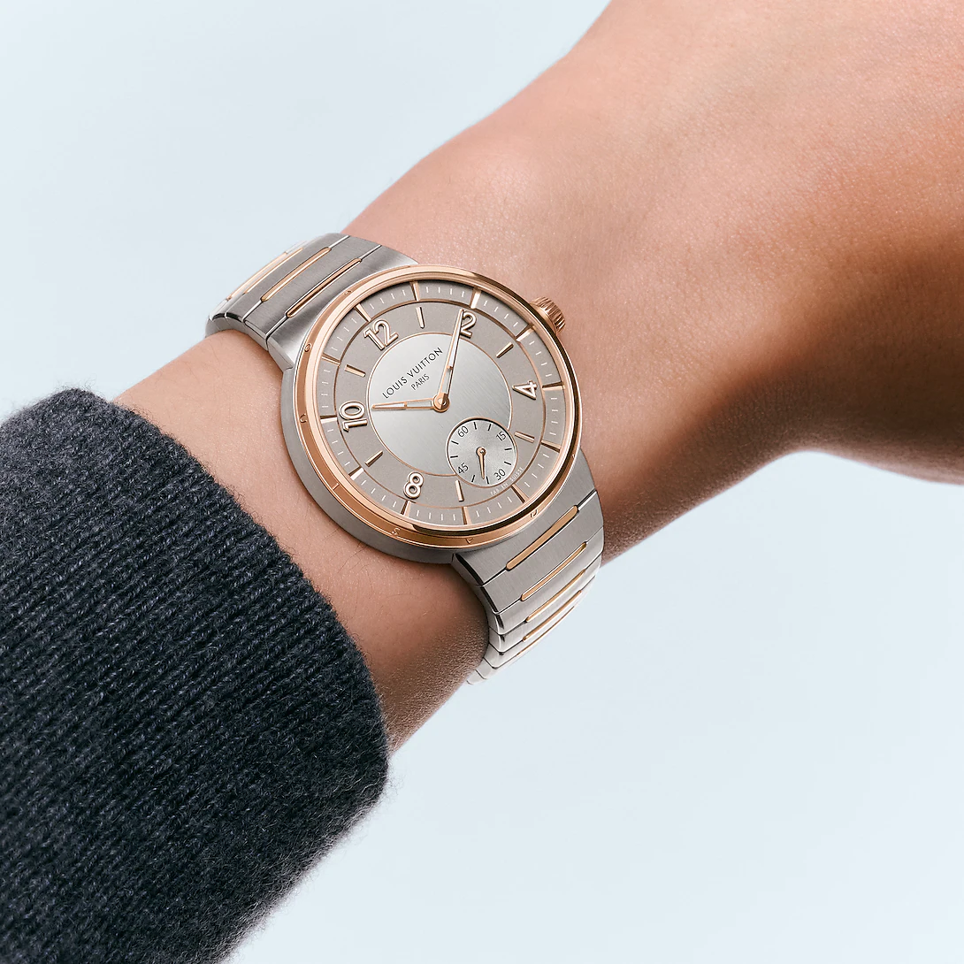 Tambour watch, automatic, 40 mm, steel and rose gold – Image 5