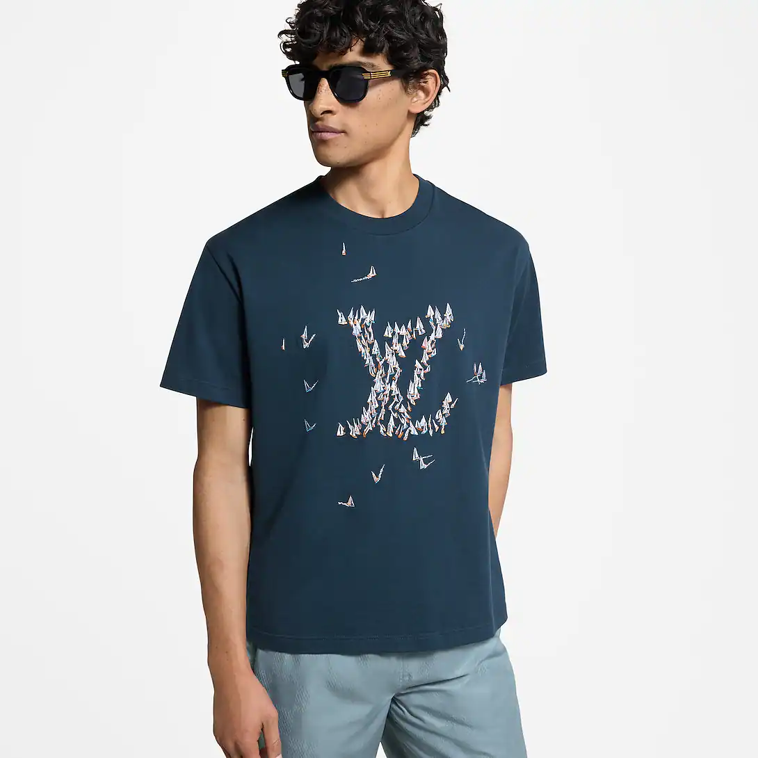 Embroidered cotton T-shirt – Image 3