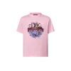 Dressed in a pale pink shade, this fine cotton jersey T-shirt is a casual summer essential. Inspired by the Fall/Winter 2025 runway and Pharrell Williams' collaboration with Nigo, it features a playful intarsia motif on the front that references Paris and Nigo's native Japan. LV embroidery on the back completes this statement piece. Standard fit Pale Pink 100% cotton Intarsia pattern on the front Ribbed collar Embroidered signature on the back Made in Italy